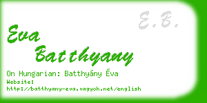 eva batthyany business card